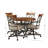 Jefferson 45" Round Table 5 Piece Swivel Dining Set