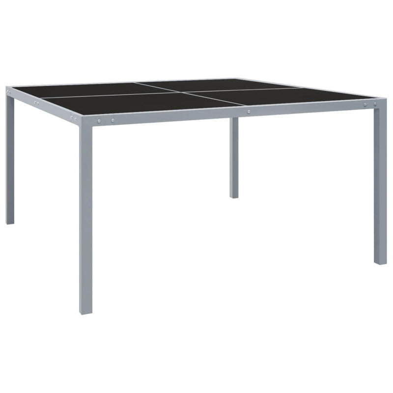 Brailin Rectangular Metal Outdoor Camping Table , 130cm cm W 130cm cm D, White, Black