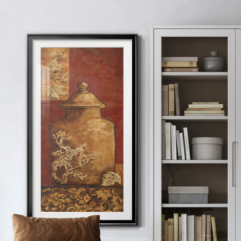 Asian Nuvo I - peinture encadrée, H 10,5 po x l 18,5 po x P 1,5 po, Noir