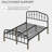 Valor Bed Frames Metal Platform Bed with Headboard-422472768-423181023