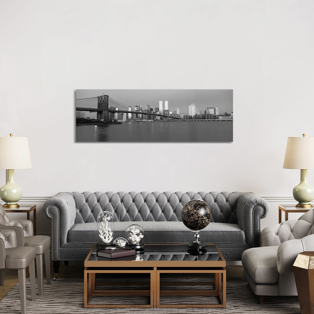 New York Skyline Cityscape - Wrapped Canvas Panoramic Photograph