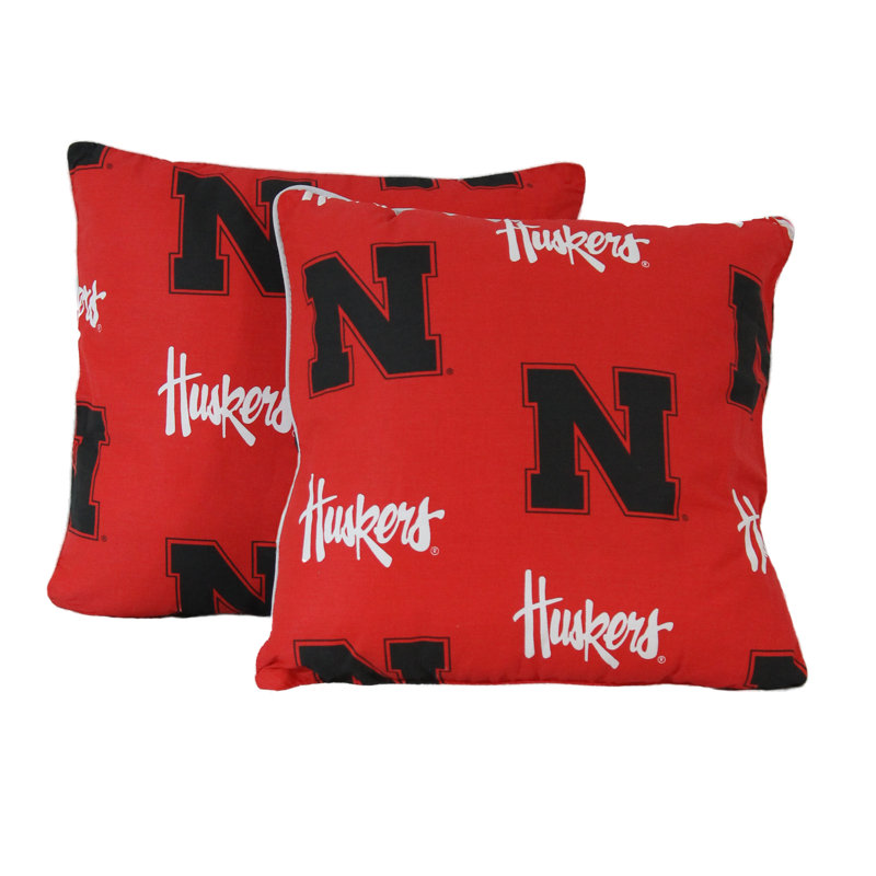 NCAA Reversible Throw Pillow, Nebraska