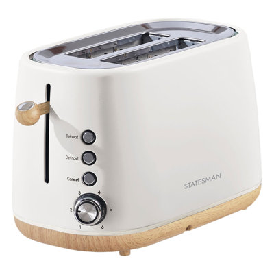 Statesman 2 Slice Scandi Toaster Grey/Blue