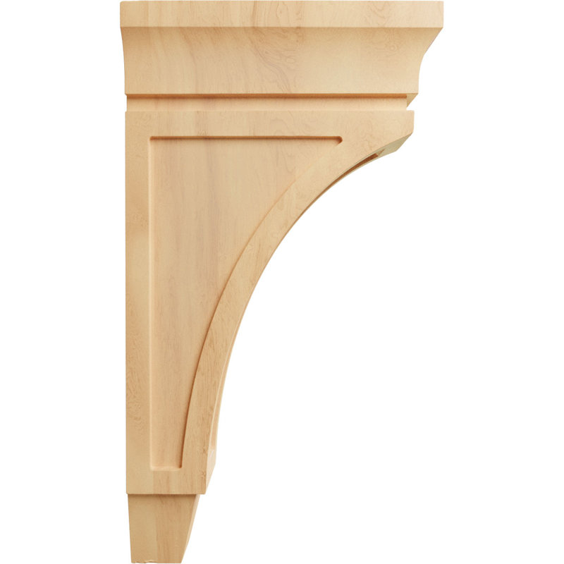 Small Natural Red Oak Wood Corbel Bracket