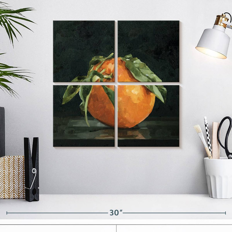 Yarlin nature morte orange foncé II, H 18 po x l 18 po