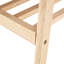 Table basse en bois massif - Table basse centrale en bois à 2 niveaux avec tablette de rangement pour salon, appartement et bureau