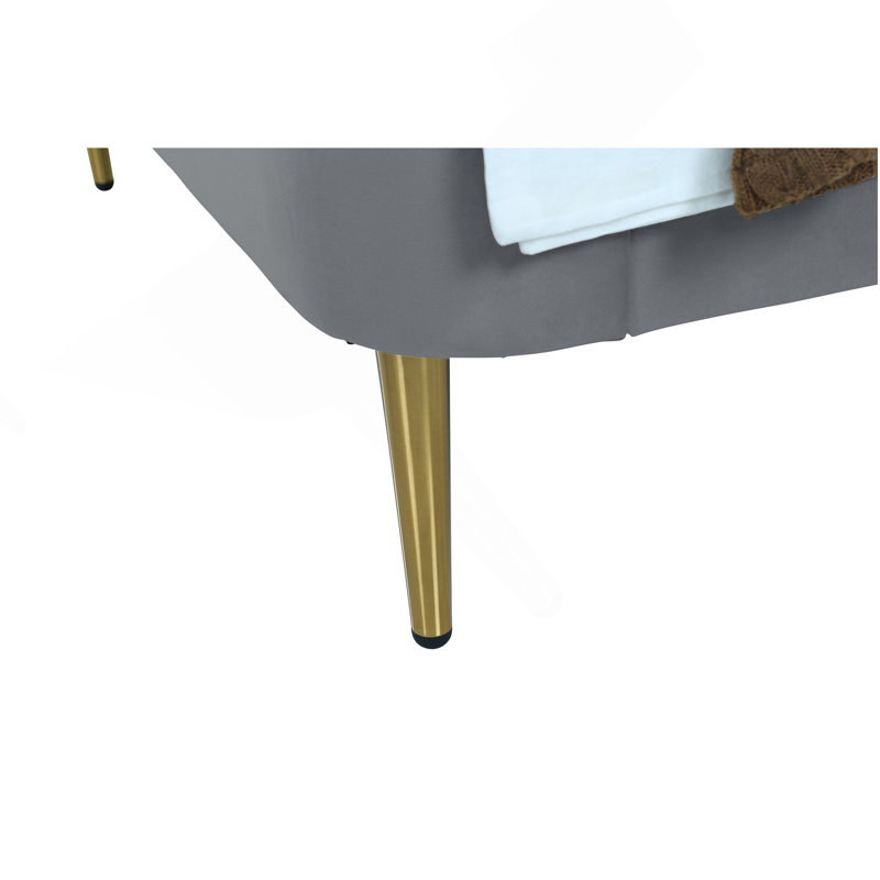 Lit simple en velours Heather