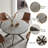 46"L Round Modern Kitchen Dining Table Set with 32.4"H Dining Chair-2081483549-2142003156