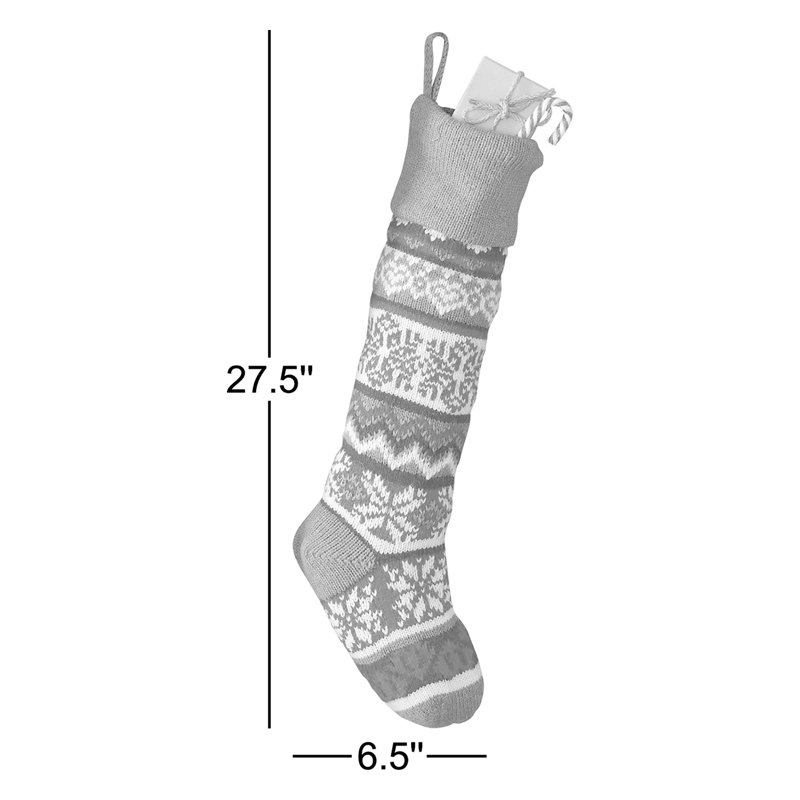 Methuen Snowflake Classic Knit Stocking