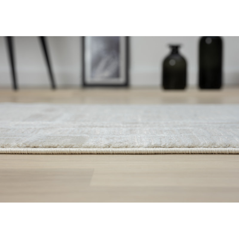Eliana Machine Woven Cream Indoor Rug, Rectangular 80 x 150cm