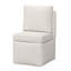 Chaise rembourrée avec espace de rangement