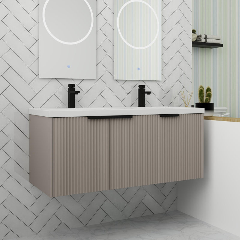 Meuble-lavabo 48 po avec lavabo en résine, Kaki