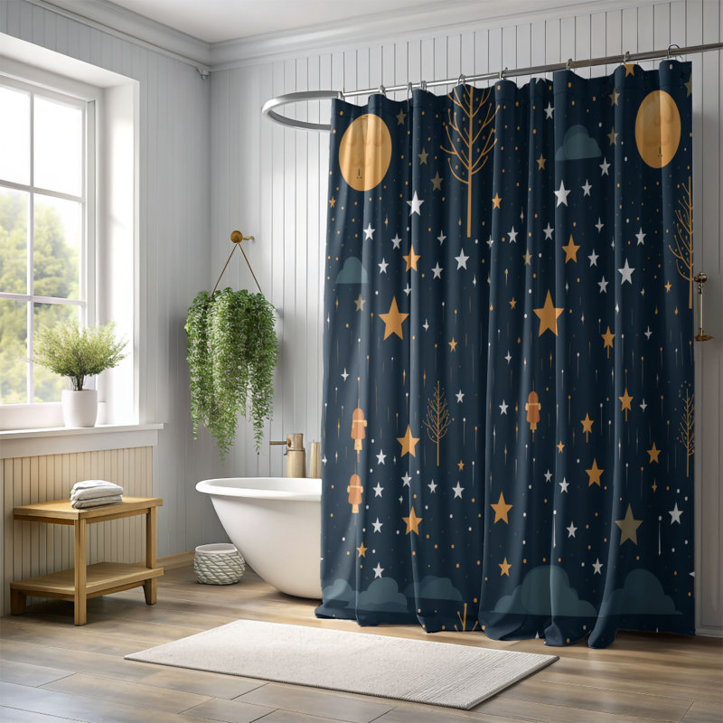 Rideau de douche Christmas Lights - Premium, H 74 po x l 71 po