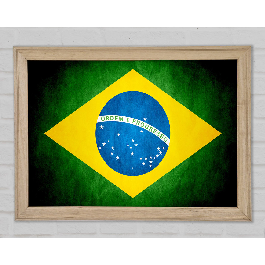 Brasilianische Flagge - Druck