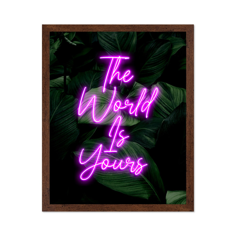 Le monde vous appartient, Poster, 08"H x 10"W, Brown Framed
