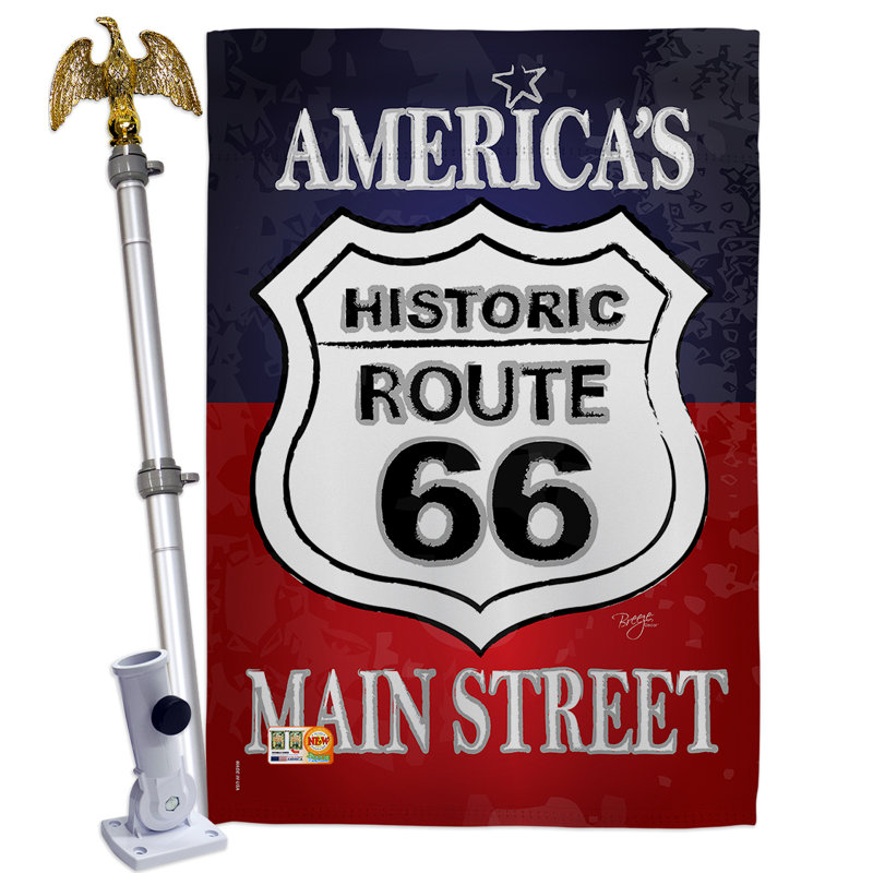 Double Sided 40'' H x 28'' W Polyester Independence Day Flag Set