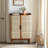 Scandinavian-style rattan storage shoe cabinet