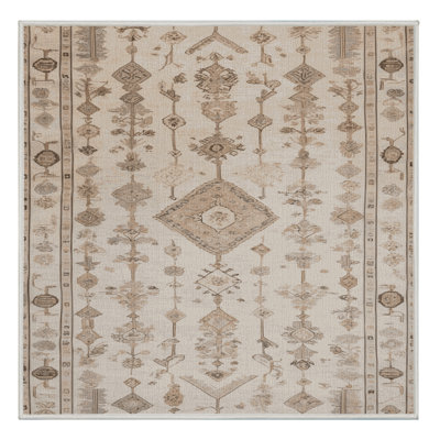 Tapis turc beige lavable à la machine