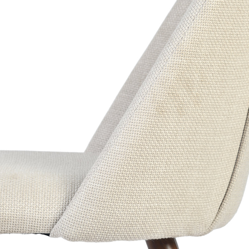 Chaises de salle à manger rembourrées Laqueisha, Beige