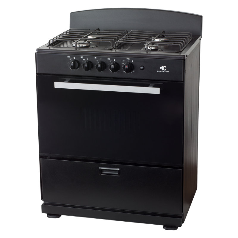 30" Freestanding Range With 4.0 Cft Oven Capacity - 4 Italian Sabaf Sealed Burners â€“, Black