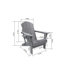 Chaise Adirondack pliante avec table d'appoint, ensemble de 3 chaises Adirondack à texture de bois, bleu marine (comprend 2 chaises et 1 table)-1027337244