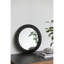 Miroir mural rond 23,5 po avec cadre en bois, miroir décoratif classique, pour salon, vestibule, salle de bain, bureau