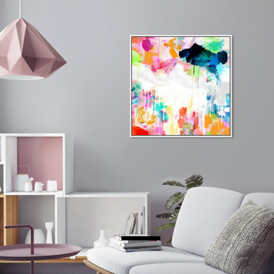 Abstrait «Bright And Joyful», peinture par Oliver Gal, reproduction d'art murale