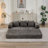 Chenille Convertible Sofa Bed: Foldable Mattress Couch, Floor Lounge, Armrest Support-299494765