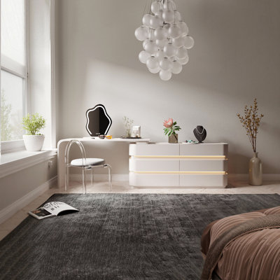 Chente Extendable Modern Wood 6 Drawers Dresser 