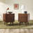 Aizlyn Mid-Century Modern Solid Wood Groove-Handle Nightstands-873594410