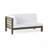 LEFT CORNER BENCH AND COFFEE TABLE, WHITE