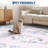 8x10 Large Vintage Garden Area Rug, Non-Slip Washable Low-Pile Floral Print Stain Resistant Foldable Carpet for Dining Room Playroom Office-129531899