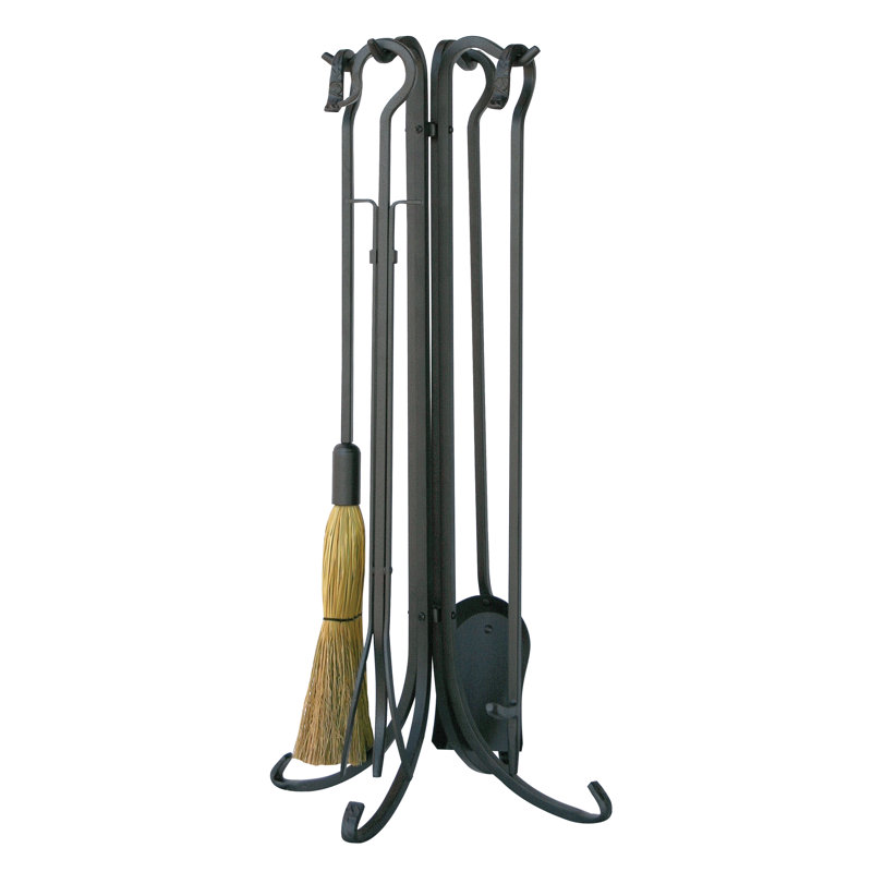 Ensemble d'outils de cheminée en fer 5 pièces Olde World