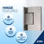 Porte de douche à charnière sans cadre avec verre ultra-lumineux 68,25 à 69,25 po x 80 po Belmore XL-110098578-93064377