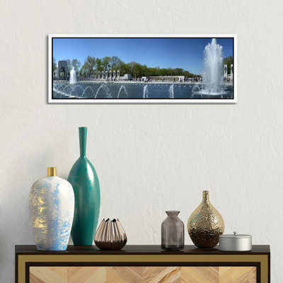 Fountain In A War Memorial, National World War II Memorial, Washington DC, USA by Panoramic Images - Panoramic Gallery-Wrapped Canvas Giclée on Canvas