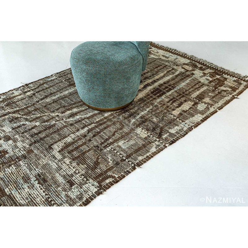 Modern Distressed One-of-a-Kind Rectangle 4'11" X 7'10" Area Rug