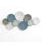 Multi-Color Distressed Plates 43.3-Inch Wide Abstract Metal Wall Decor