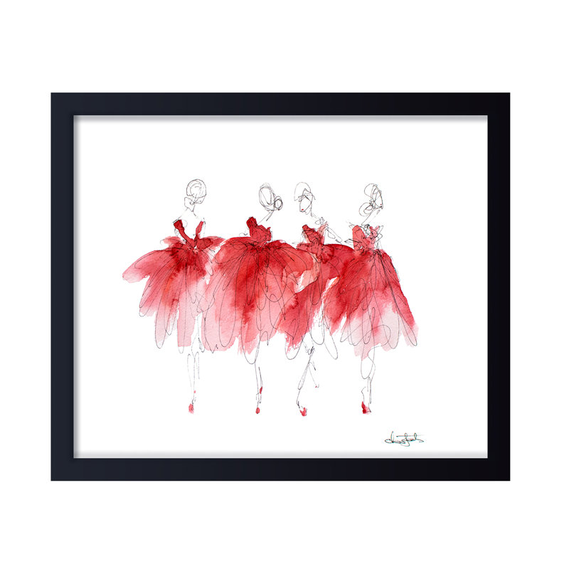 'Ballerinas In Waiting' Framed Print Wall Art, 12" H x 16" W x 1" D
