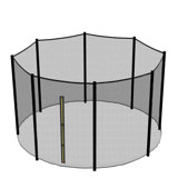 Freeport Park Encinal Replacement Trampoline Safety Net Enclosure Surround Netting 12FT - 8 Pole