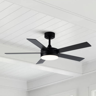 Ventilateur de plafond moderne à intensité variable de 48 po avec 3 lumières à DEL CCT, moteur CC réversible à 6 vitesses, minuterie, télécommande et contrôle d'apps