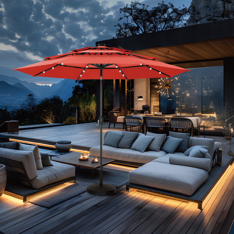 3m Market Parasol, Orange