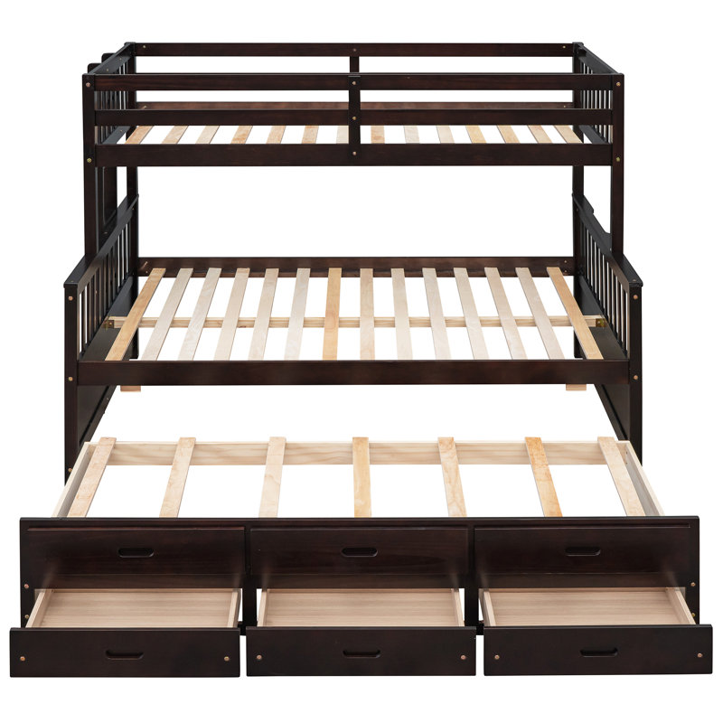 Lit plateforme avec rangement Jarrelle, Espresso