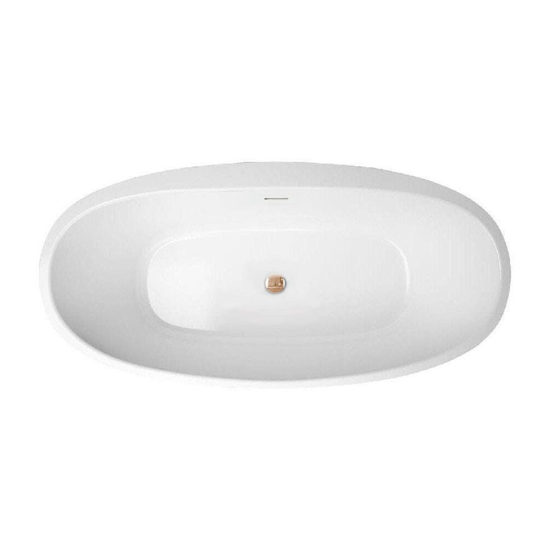 67'' x 30.50'' Soaking Acrylic Bathtub, Rose Gold