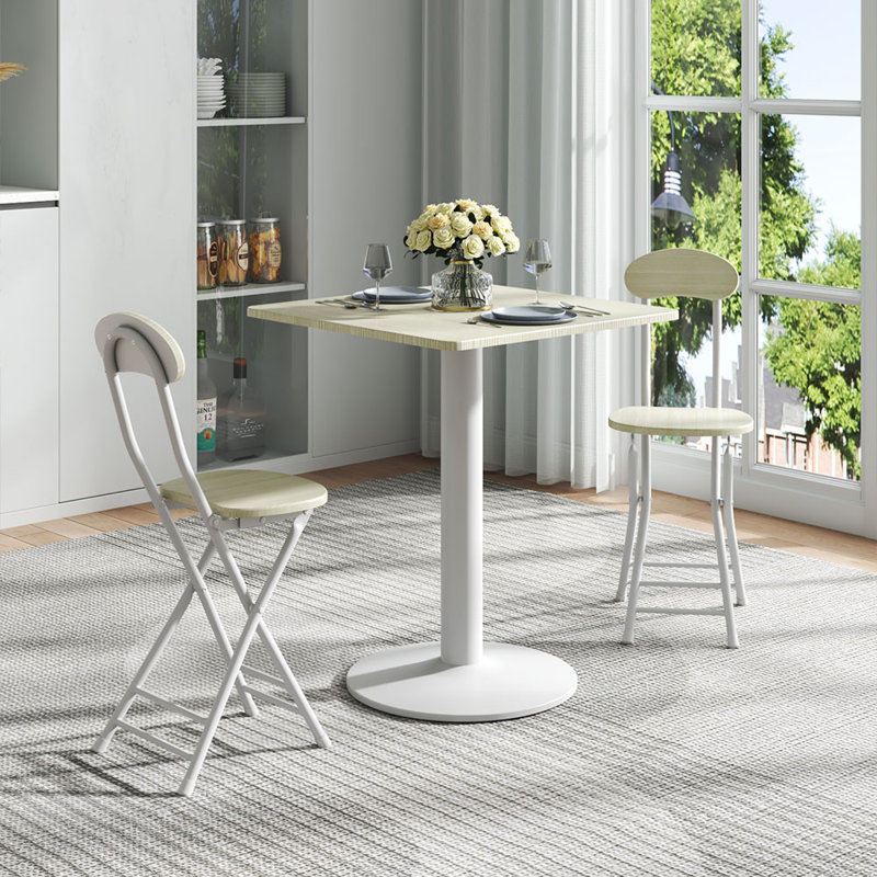 Unicoi Metal Base Dining Table, White