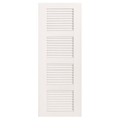Straight Top Full-style Open Louver Shutters Pair