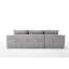 Canapé-lit en mousse à mémoire de forme en L pour salon - canapé-lit convertible sans assemblage, canapé en tissu de velours côtelé, canapé modulaire pour chambre à coucher, cinéma maison, gris clair-978736537