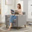 Chaise d'appoint rembourrée avec coussin Carlaya-407204194