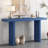 Uniquely Crafted Oak Veneer Console Table With Distinctive Side Shapes,  For Entryway, Hallway, And Adding A Touch Of Elegance To Your Home-761328774