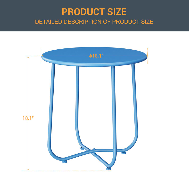 Table d'appoint ronde 18,1 po, Marine