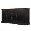 Armoire de rangement 63 "à porte de grange 63" - 2 tiroirs, support de porte, tablettes réglables, grand buffet café-2103499140